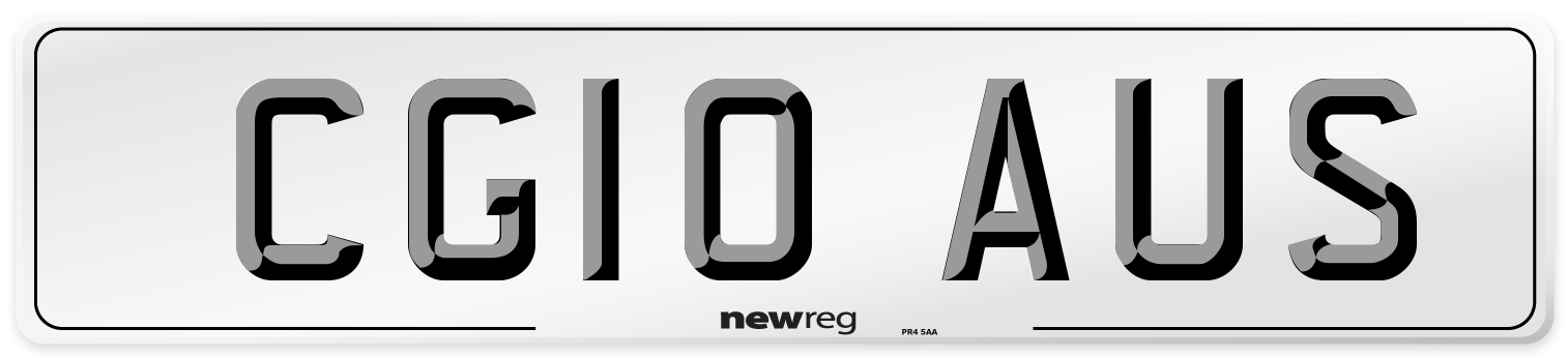 CG10 AUS Number Plate from New Reg